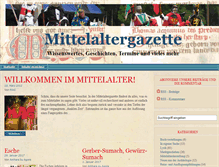 Tablet Screenshot of mittelaltergazette.de